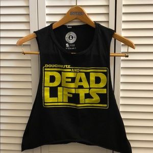Doughnuts and Deadlifts crop tee